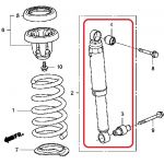 Амортизатор задний Honda 52610-STX-A02 Амортизатор задний Honda 52610-STX-A02