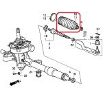 Пыльник рулевой рейки левый Honda 53534-SMG-E01 Пыльник рулевой рейки левый Honda 53534-SMG-E01