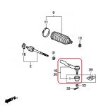 Наконечник рулевой тяги левый Honda 53560-T0A-A11 Наконечник рулевой тяги левый Honda 53560-T0A-A11