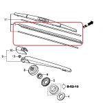Резинка щетки стеклоочистителя заднего (350 мм) Honda 76622-S2X-003 Резинка щетки стеклоочистителя заднего (350 мм) Honda 76622-S2X-003