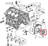Сальник коленвала задний Honda 91214-RKG-003 Сальник коленвала задний Honda 91214-RKG-003