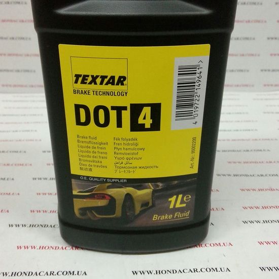 Тормозная жидкость DOT-4 TEXTAR 95002200 1л