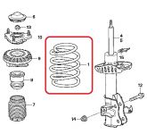 Пружина підвіски передня Suplex 11197